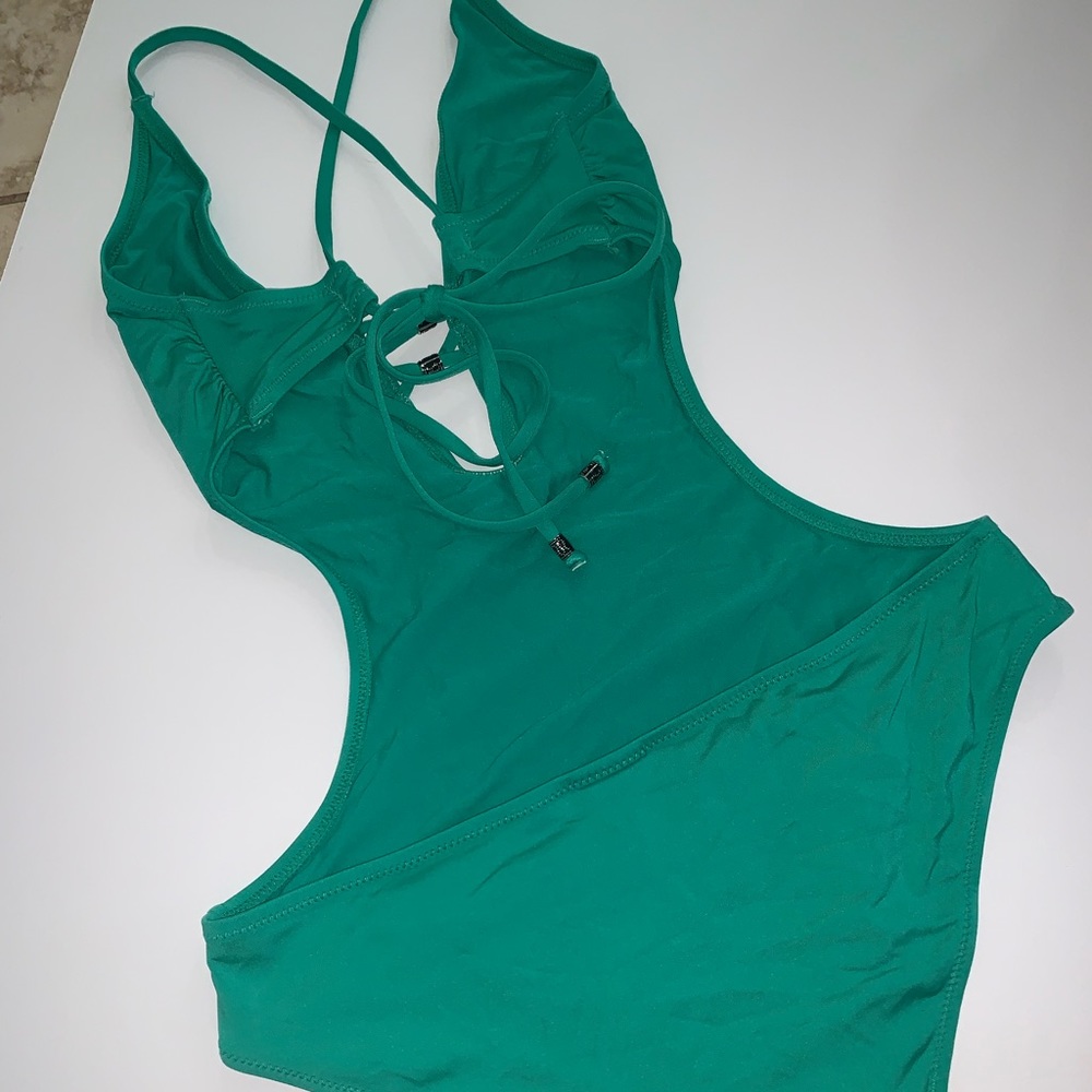 Green swimsuit